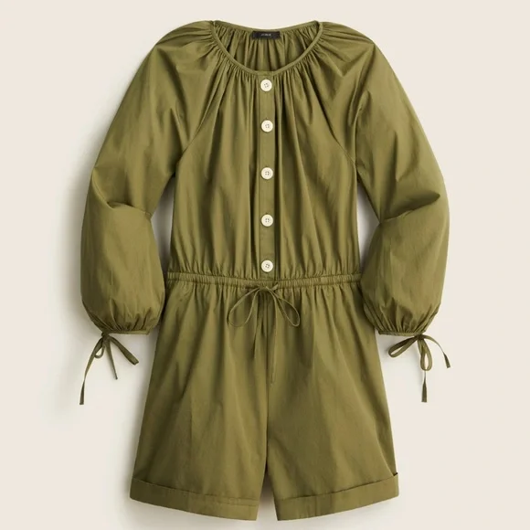 Price reduction! J.Crew Olive Green Romper. EUC vs NWOT. Size M - Picture 3 of 8